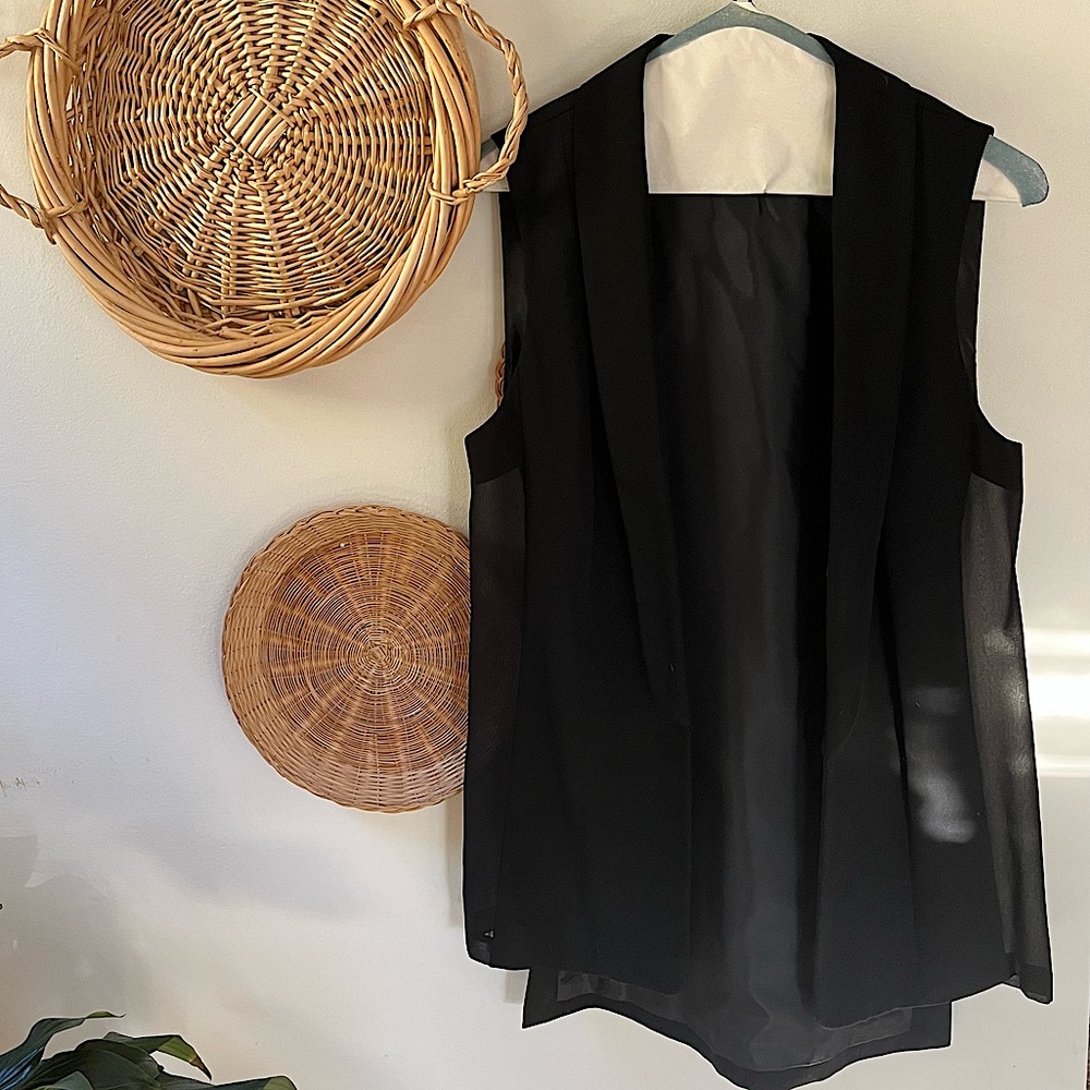 Trouvé Black Sleeveless Blazer Vest Size XS